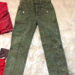 Army green jeans